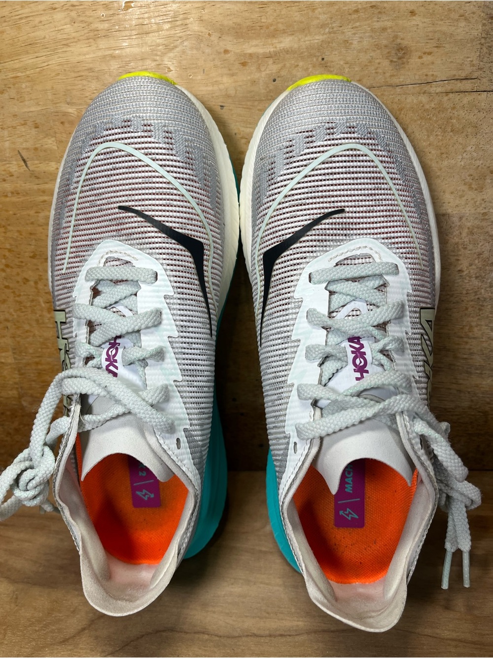 Hoka One One Mach X 2 CUSHIONED Womens Size 7 Running Shoes Sneakers Gray - Picture 7 of 12
